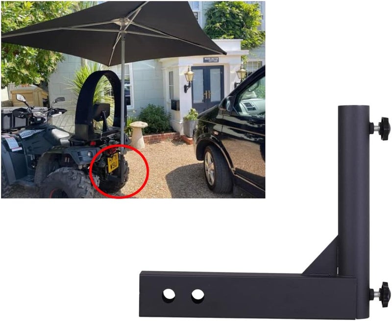 VANROUG Universal Trailer Hitch Mount Flag Pole Holder,for Any Vehicle with 2" Hitch Receiver,Black - Image 4